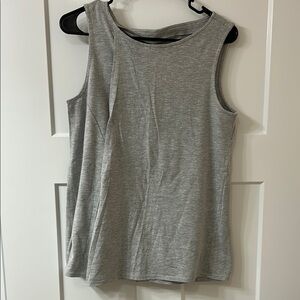 Andrea Jovine Gray Fitted Sleeveless Tank Top